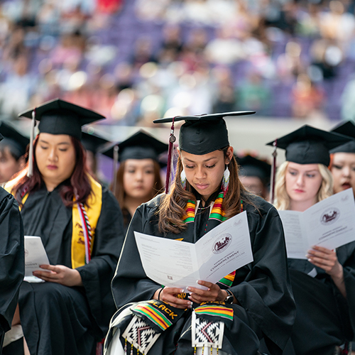 Student at commencement